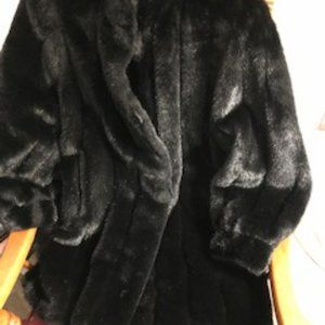 Leather and Faux Fur reversible winter coat